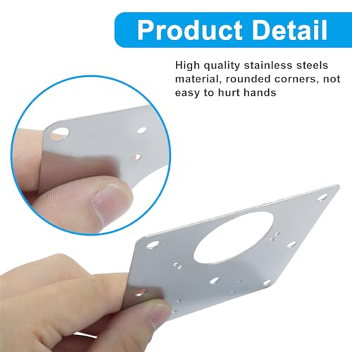 6 PCS Cabinet Door Hinge Repair Plates, Stainless Steel Hinge Repair Kit with Mounting Screws, for Kitchen, Cupboard, Cabinet Doors, Locker