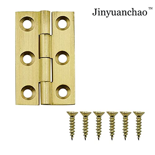 Mini Solid Brass Hinges Cabinet Drawer Butt Hinges for Jewelry Chest Wood Box,1/1.5/2.5Inch,Butt Hinges,8PCS (1.5Inch) - size: 1.5Inch