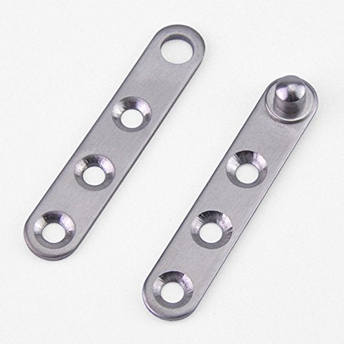 4 Piece Stainless Steel 360 Degree Rotating Concealed Hinges, Door Pivot Hinges Stainless Steel Drawer Window Door Fittings for Door Cabinets Cabinet (Large) - size: Large