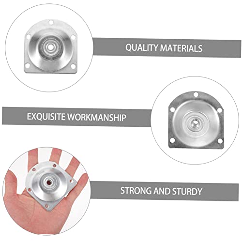 Sofa Leg Mounting Plate Sets 8pcs Furniture Accessories 12 Degree Slanted Plates - color: Silver