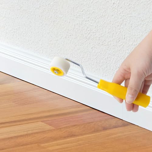 4/5 inch Mini Paint Rollers for Touch up Trim Edge or Corner, Extra Small Paint Wool Brushes, Tiny Painting Tool(1 Brush +2 Rollers)