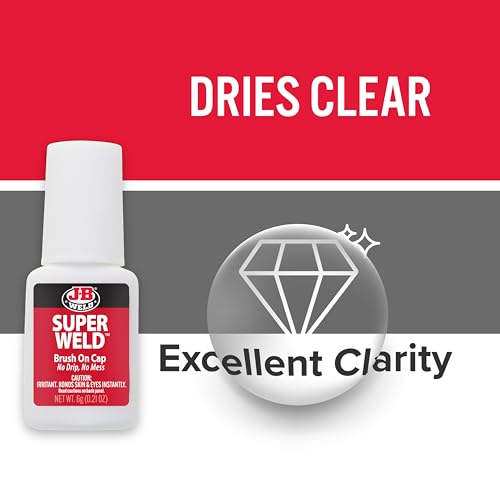 J-B Weld 33106 SuperWeld Glue - Clear Super Glue - 0.2 oz. (Packaging may vary) - size: 6 gram