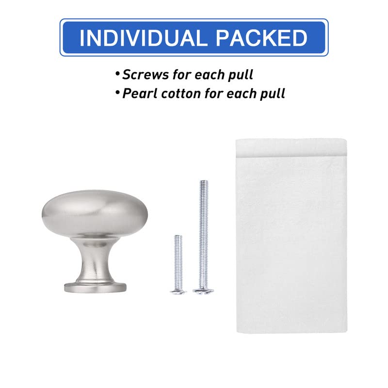 15 Pack Kitchen Cabinet Knobs, 1-3/16 Inch(29.5mm) Drawer Knobs Dresser Knobs,Satin Nickel Knobs Solid Drawer Pulls,Kitchen Cabinet Pulls for Dresser Drawers - color: Brushed Nickel