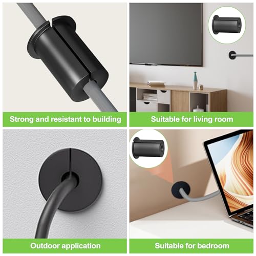 ZukoCert 6PCS Waterproof 3/4 Inch Cable Wall Pass Through Grommets, Essential Accessory for Satellite Internet Cable Routing and Organization, Perfect for Managing Ethernet Cables Through Walls