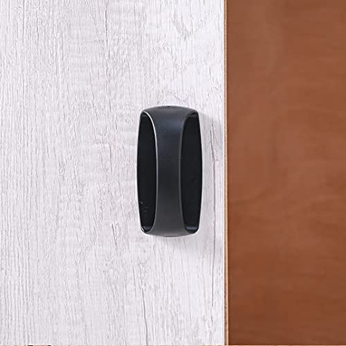 6 Pack Self-Stick Instant Cabinet Handle Pulls Drawer Pull Helper with Adhesive Sliding Door Handle Stick On Handle for Glass Windows Wardrobes Peel and Stick Knob Drill Free 6pcs/Set (Black) - color: Black