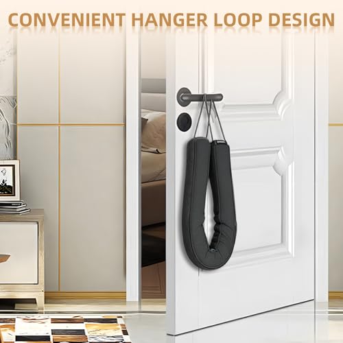 Door Draft Stopper for Bottom of Door and Window, Heavy Duty Guard Gap Snake Stripping, Cold Air Blocker, Warm Air Sealer, Door Noise Blocker with Hanging Loop, 36 inch, Grey - size: 36 inch