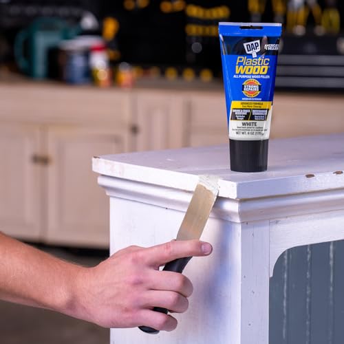 DAP Plastic Wood All Purpose Latex Wood Filler,White,6 Oz - Packaging May Vary,(Pack of 2) - color: White, size: 6 Oz. (Pack of 2), style: Plastic Wood