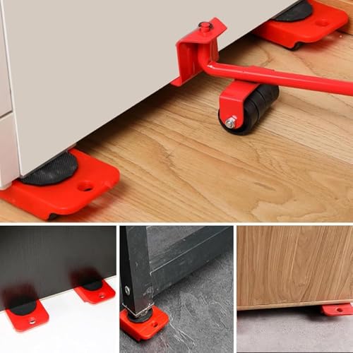 Furniture Lift, Moving Pads, Furniture Mover, Moving Roller, Heavy Duty Furniture Mover Tool Set with 4 Roller Sliders for Refrigerator, Bed, Sofa, Cabinet (Yellow, 1pcs)