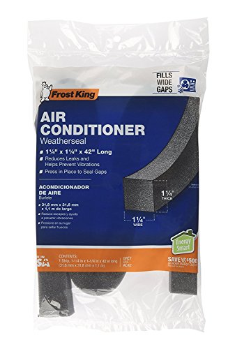 Frost King AC42H Air Conditioner Weatherseal Tape, 1-1/4 by 1-1/4 by 42-Inch,Black - size: 1-1/4" W, 1-1/4" T, 42" L (Pack of 1)