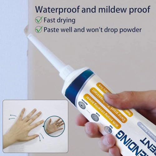 Wall Mending Agent Repair Kit with Scraper Nozzle Extender,2026 New Multi Functional WallPatching Paste Spackle,Efficient WallRepair Paste Filler for Holes & Cracks, Nail Holes, Dents & Small Damage - color: 120g
