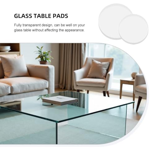 SHINEOFI 20pcs Glass Table Rubber Spacers Non-Adhesive Anti-Slip Suction Cup Furniture Pads for Hardwood Cabinets and Tempered Glass, 20mm 25mm Diameter, 3mm Thick