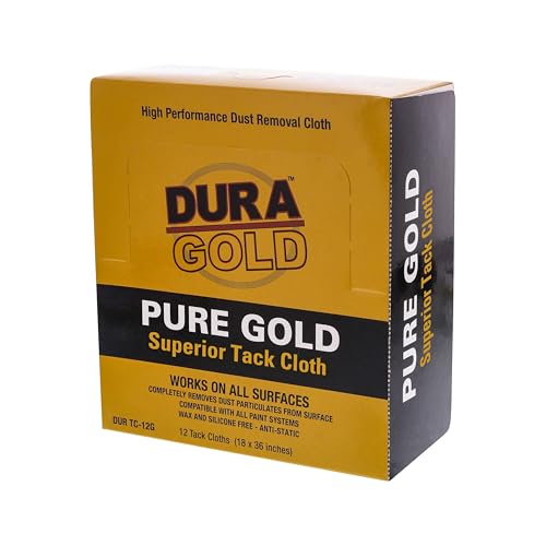 Dura-Gold - Pure Gold Superior Tack Cloth (Case of 144) Woodworking, Automotive Paint, Tack Cloth Autobody Painting, Painters Cloths, Dust Rags, Stain Rags, Wood Staining Pads, Tac Cloths, Tacky Towel - size: 12 Count (Pack of 12)