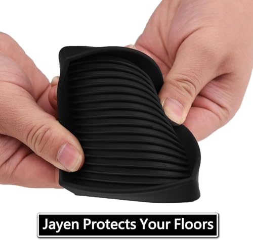 2x2 Square Rubber Furniture Caster Cups, Anti-Sliding Furniture Pads Bed Stopper Floor Protectors with Grip - Protect Any Flooring - size: 12 Pcs Black
