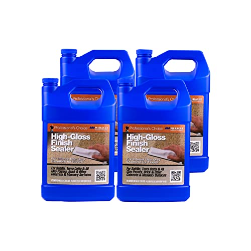 Miracle Sealants High-Gloss Finish Sealer for Tile & Stone, Water Based, Gallon, 4 Pack - size: Gallon (Pack of 4)