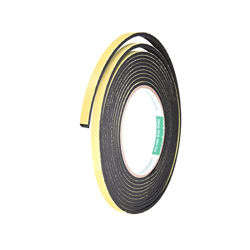 uxcell Sealing Foam Tape 8mm Wide 3mm Thick 4m/13ft Long, Self Adhesive Weather Strip for Window Door Insulation - size: 8mmx3mmx4m