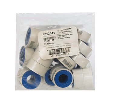 Pack of 25 Thread Seal Tape Inc 01440101 PTFE Thread Seal Tape 3/4"x520"