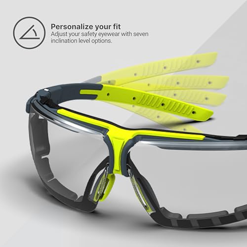 HexArmor VS300 Safety Glasses with Adjustable Side Arms Z87+ for Men and Women - color: Variomatic