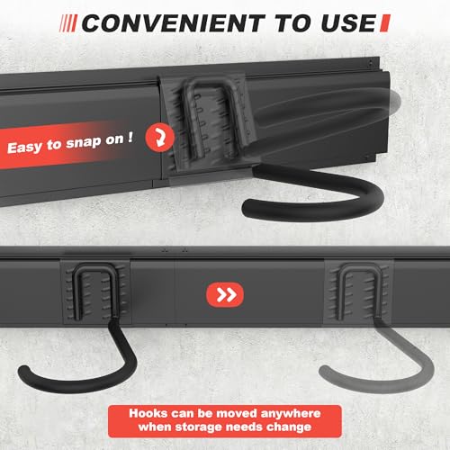 Ultrawall Bike Storage Rack, Wall Mount Bicycle Rack Vertical Bike Hanger for Garage, Home, 6 Bike Racks & 6 Helmet Hooks, Holds Up To 660lbs - size: 64in for 6 Bikes & 6 Helmets