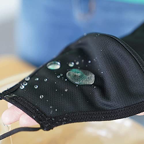 GALAXYLENSE 5 Packs Cotton Washable,Reusable Black Face Mask, Mouth Cover Breathable For Personal Care Protection - color: Black Packs 10