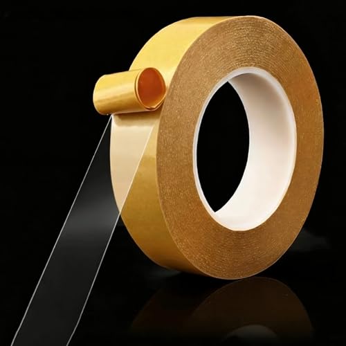 Ultra-Thin Heavy Duty Double Sided Tape - 3/4 Inch x 66 Feet, Clear Strong Two Sided Stick Mounting Tape for Walls, Woodworking, Crafts, Poster, Arts, Rug Fixed, Scrapbook, Curtains, No Residue - size: 3/4Inch x 66Feet
