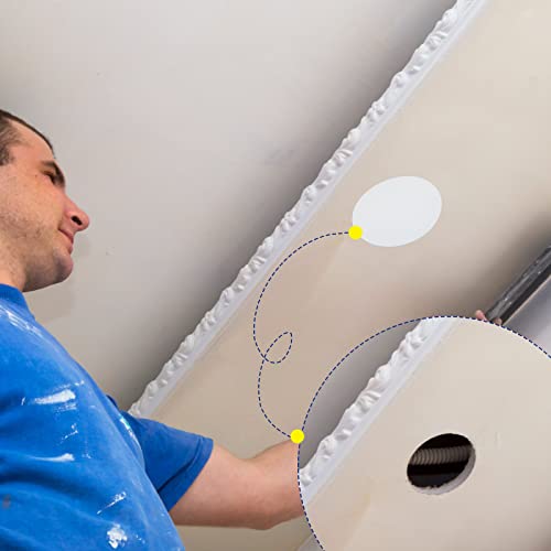 Sosation 6 Pcs Ceiling Cover Plate Wall Hole Cover Plastic Flat Blank Plate with 48 Pcs Double Faced Adhesive Tape for Ceilings or Wall(5 Inch) - size: 5 Inch