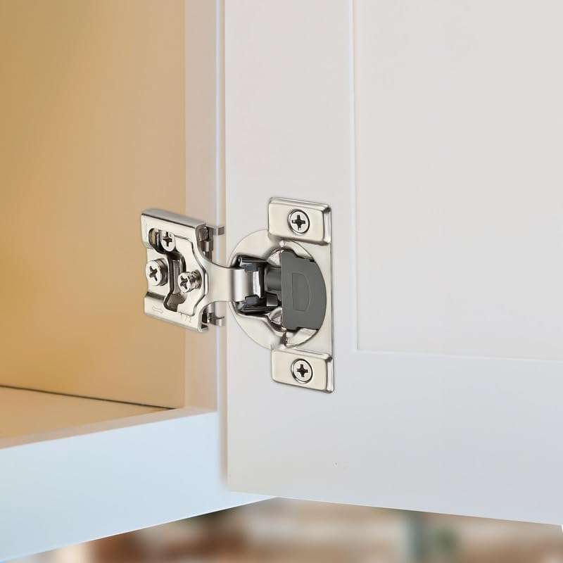 HOME EDIT 2 Pack 1 Pair 1/2 inch Overlay Soft Close Cabinet Hinges for Kitchen, Stainless Steel Three-Way Adjustable, Concealed Self-Closing Door Hinges - size: 1/2 inch Overlay