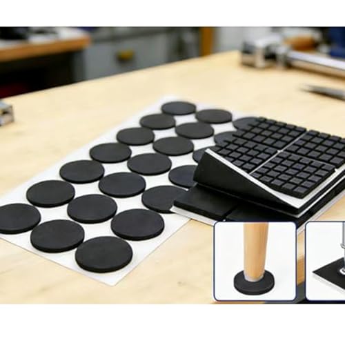 Non Slip Furniture Pads - 15 pcs (1.1 inch) Self Adhesive EVA Foam Furniture Grippers, Anti Skid Furniture Feet, Hardwood Floor Protector for Couch Stoppers