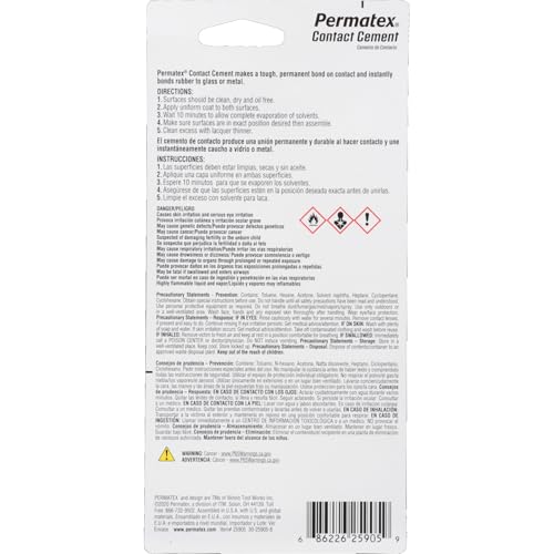 Permatex 25905 Contact Cement, 1.5 oz. - size: 1.5 Ounce