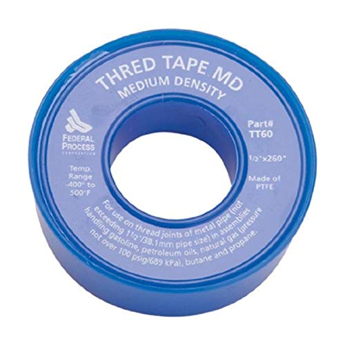 Gasoila PTFE Thread Seal Tape – Professional-Grade, 3/4 Inch x 520 Inch, Medium-Density Thread Tape for Plumbing, HVAC, Gas Lines, Water Pipes, and Air Compressors – Leak-Proof Seal, Non-Toxic - size: 3/4 Inch X 520 Inch Roll- 1 Pack