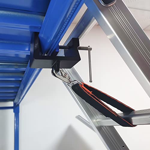 Ladder Roof Stabilizer | Ladder Stabilizer Device | Roof Ladder Stability Anchor Fall Protection,Ladder Safety Strap,Ladder Stabilizer with 2ft&3ft Safety Straps,Ladder Stabilizer Anchors for Roof