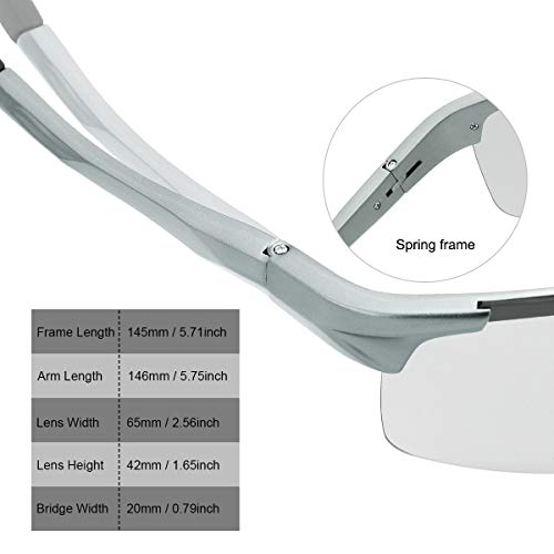 YIMI Men Photochromic Polarized Sports Sunglasses Cycling Fishing Driving Glasses UV Protection Eyeglasses Anti Glare Eyewear - color: 8177 Gun Color