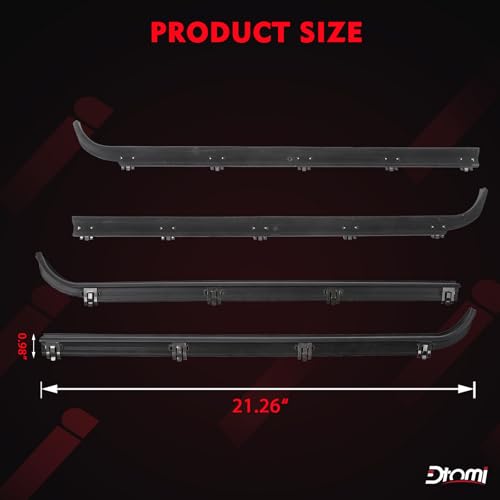 Front Inner Outer Window Molding Sweep Felt Trim Seal Weatherstrip Kit Compatible with Ford Vehicle F150 F250 F350 Bronco 1987-1997 Replace# E7TZ1521452A E7TZ1521453A F2TZ1521456A F2TZ1521457A (4PCS)