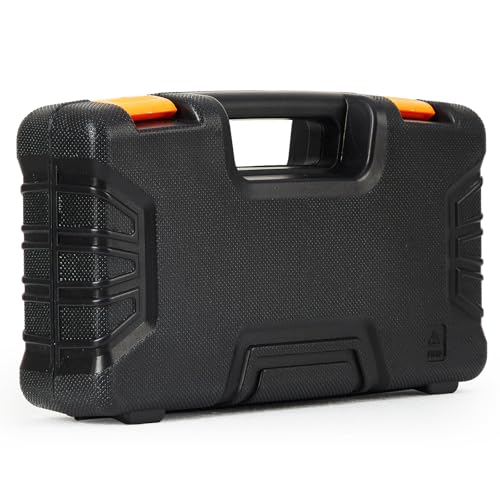 57 Piece Tool Set, Mechanics Tool Set, Portable Small Tool Kit, General Household Hand Kit with Plastic Toolbox Storage Case Orange for Home Maintenance, Drive Tools