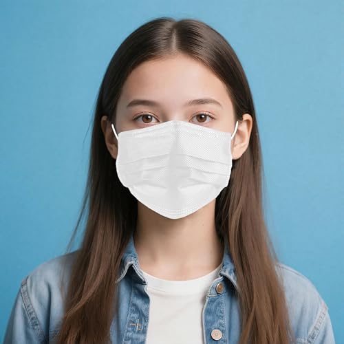 NNPCBT White Disposable Face Masks 125 Pack,3-Ply Breathable Mask For Adults,Great For Outdoors,Home, Office, School - color: Adult-125 Pack-white
