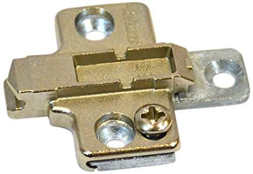 Blum 175H7100x8S 175H7100, Frameless Mounting Plate, Clip-On, 0 mm Height (Pack of 8 with Screws), Nickel Finish - size: Pack of 8, style: With Screws