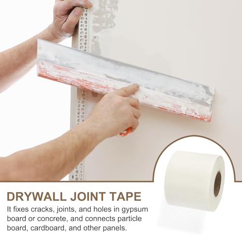 PATIKIL Drywall Repair Mesh Tape, 6 inch x 328 ft Fiberglass Repair Patch Self-Adhesive Dry Wall Joint Tape 9 Mesh Wall Hole Crack and Seam Patch, White - size: 6 inch x 328 Feet