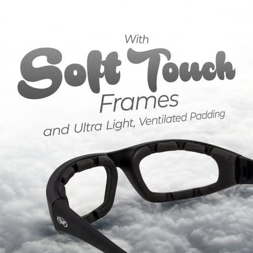 Global Vision Eyewear Kickback Sunglasses with EVA Foam - color: Clear Lens