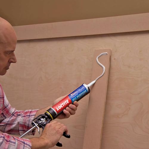 Loctite Power Grab Express All Purpose Construction Adhesive, 9 fl oz Cartridge, 1 Pack - Versatile Construction Glue for Cement, Tile, Wall & More - size: 1 Pack, style: 9 fl oz