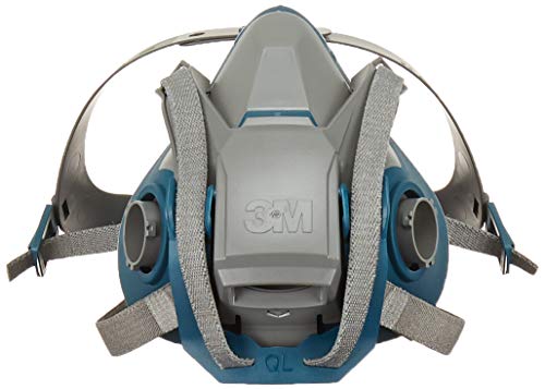 3M Rugged Comfort Quick Latch Half Facepiece Reusable Respirator 6502QL, Gases, Vapors, Dust, Medium - Pack of 10