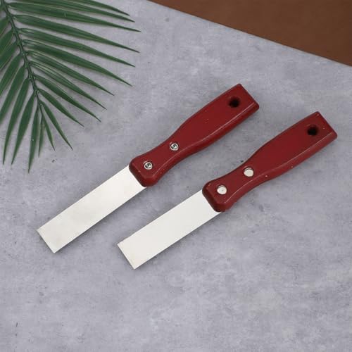 2PCS Spackle Knife, Small Putty Knife,1 Inch Scraper Tool with Wooden Handle for Drywall, Spackling, Patching, Painting, Wallpaper Removal
