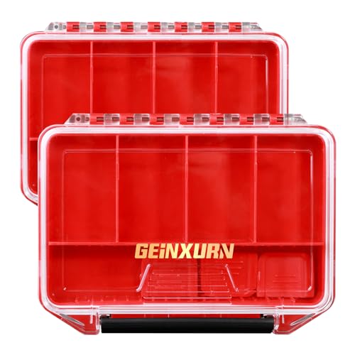 Geinxurn IPX4 Waterproof Small Storage Parts Organizer, Small Parts Case with Removable Dividers, Screwdriver Bit Set Box(2 Boxes) - style: DMBQC-7D