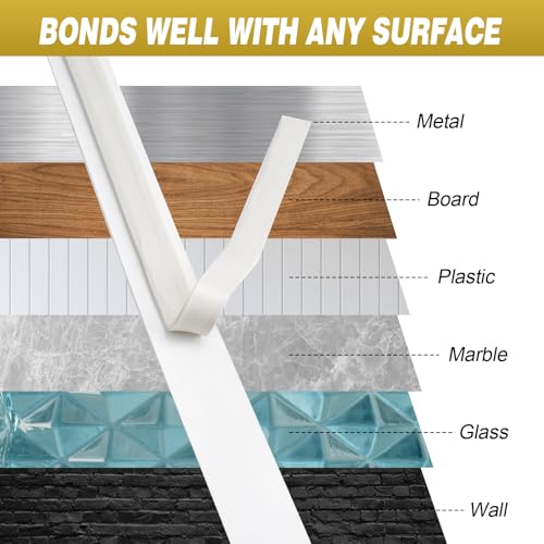 LLPT Butyl Tape White 1/2 Inch x 33Ft 2 Pack Tight Seal for Leak Proof EPDM RV Repair Window Glass Boat Sealing Roof Pipe Patching(WST052) - size: 1/2" White
