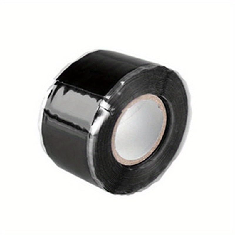 Heavy Duty Waterproof Silicone Tape, Self-Fusing Leak Seal Repair Tape, Instant Leak Stop for Pipes Ducts Automotive Plumbing, Extreme Temperature Resistance No Tools Needed - color: Black