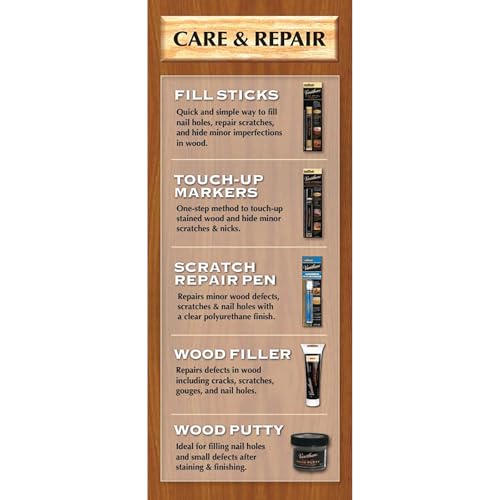 Varathane Wood Fill Stick, .5 oz, Natural/Golden Pecan/Spring Oak - color: Natural/Golden Pecan/Spring Oak