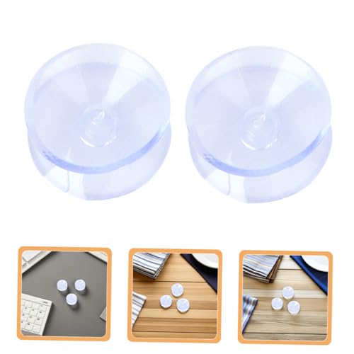 STOBOK 16pcs Table Top Bumper: Anti Slide and Scratch 20 Mm Transparent Non-Adhesive Rubber Pads for Table Top Spacer to Avoid The Movement of Glass - size: 2.00X2.00X1.00CM