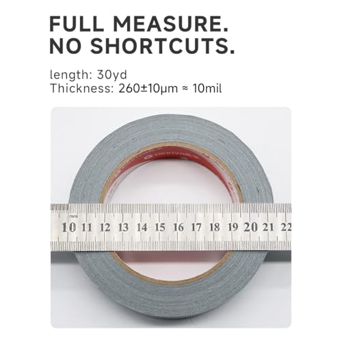 Heavy-Duty Duct Tape 2 in x 30 Yards,10 Mil Thick, Waterproof, Strong Adhesive for Repair, No Residue, All Weather, Rubberized Fabric Tape for Indoor & Outdoor Use (1)