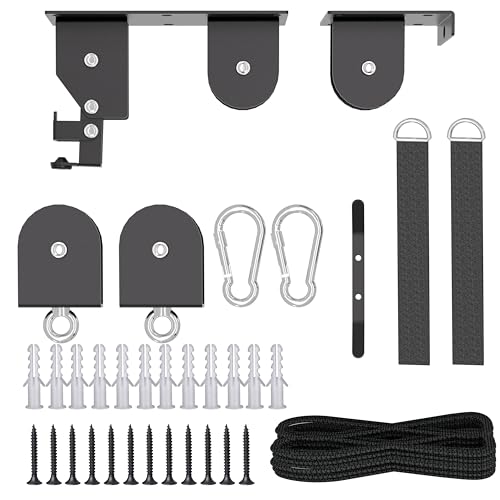 TRUSOON Bike Hoist, Heavy Duty Ebike Lift Pulley System for Garage Ceiling Overhead Storage for Bicycle, Ladders, Snowboard, Holds Up to 85 lbs Capacity, Fit 10-16 Foot High Ceilings