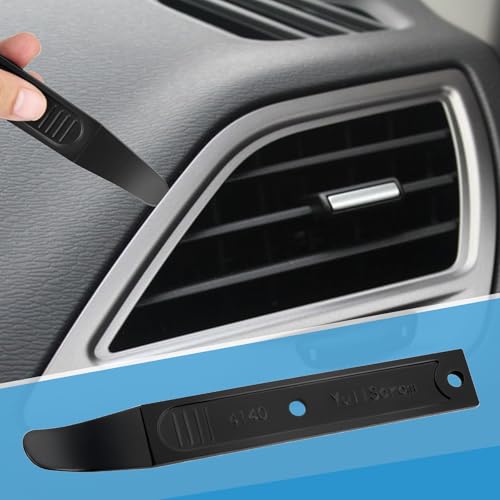 4140 Pry Tool,Pry Bar Trim Removal Tool,Pocket Pry Bar,Automotive Trim Removal Tool Kit,Aircraft Trim Removal Pry Tool,Interior and Exterior Trim Removal Kit for Planes - size: black 1pc