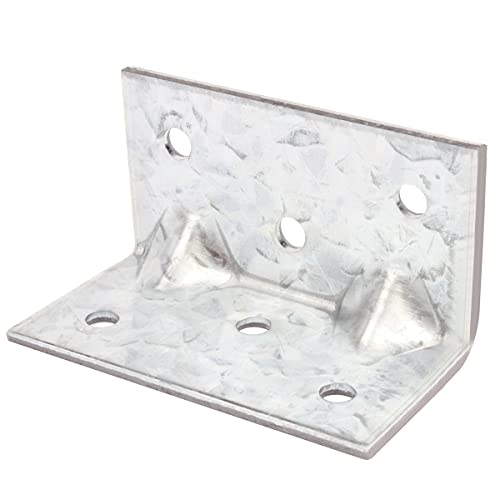20 PCS 2-3/8" x 1-1/4" x 1-1/4" L Right Angle Bracket, Reinforcing Rib Corner Brace for Wood, Max Load 66 LB - size: 2-3/8" x 1-1/4"
