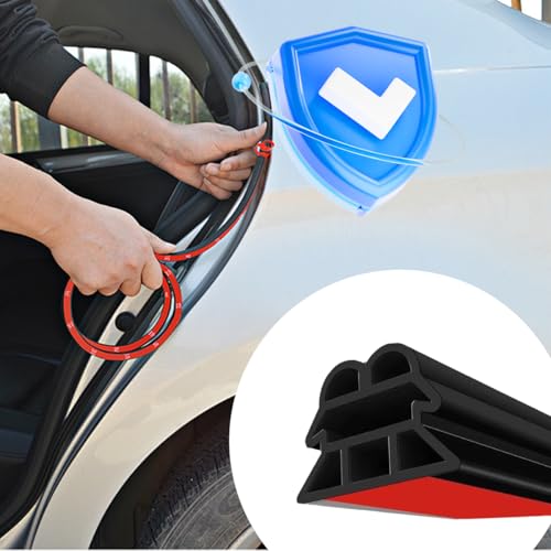 Car Door Seal Strip, 32.8FT Thickened Rubber 3-Layer Soundproof Vehicle Window Weather Stripping, Noise Insulation Auto Seal Weatherstrip Edge Protector Trim, Universal for Vehicle - color: 3-Layer/32.8FT